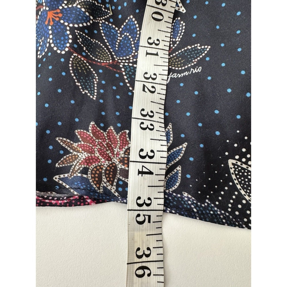 NEW Farm Rio Mine Dress Women's Small floral-mini Long Sleeve Coquette Formal - Picture 14 of 14